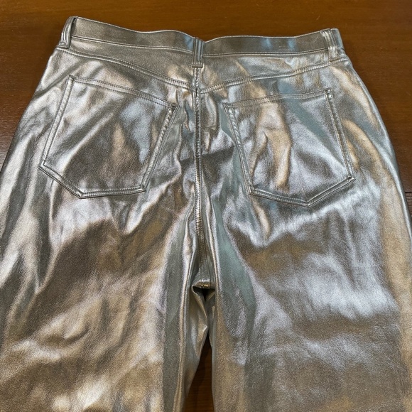 Abercrombie & Fitch Curve Love The ’90s Straight Ultra High Rise Metallic Pants - Picture 10 of 13